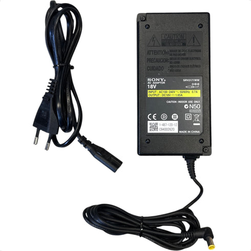 Original Sony modell SRV2171WW AC Adapter 18V 1.65A med nätsladd (beg)