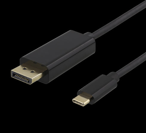 USB-C TILL DISPLAYPORT KABEL 2 METER SVART