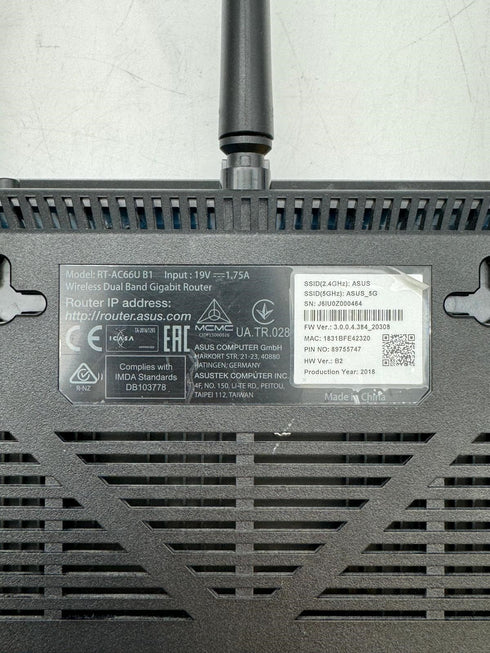 ASUS RT-AC66U B1 - AC1750 / Gigabit Ethernet Dual Band N Router