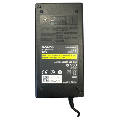 Original Sony modell SRV2171WW AC Adapter 18V 1.65A med nätsladd (beg)