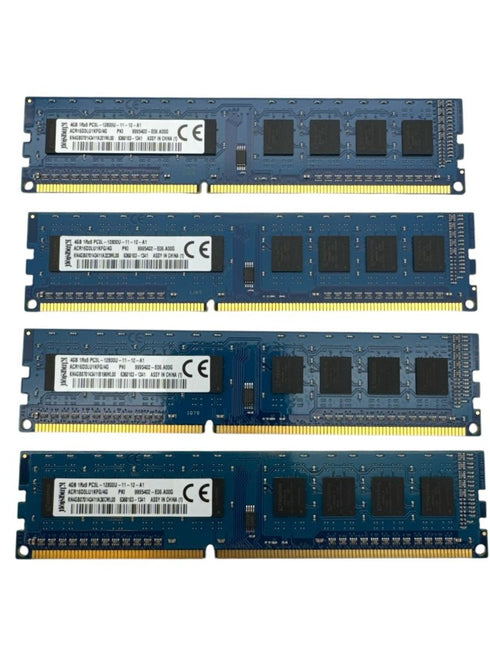 4st RAM-minnen Kingston DDR3 16GB (4x4GB) PC3-12800U till Stationär dator