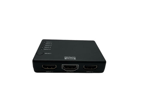 Deltaco HDMI splitter - 1st HDMI in - 4st HDMI ut - 4K - Svart