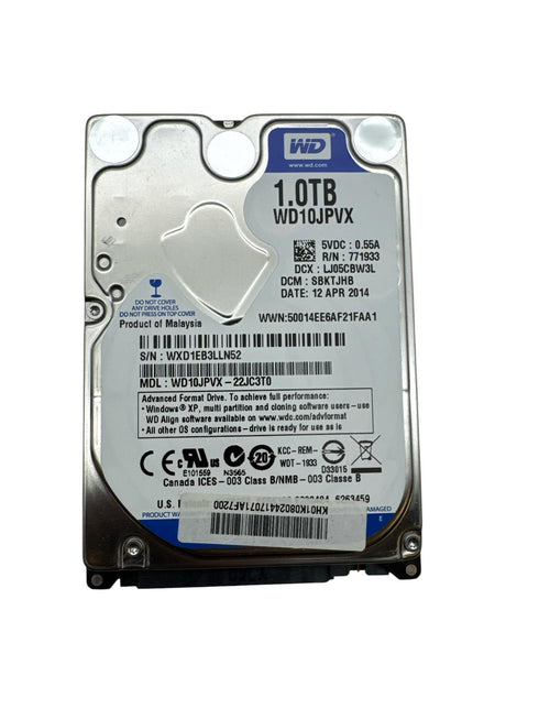 WD hårddisk med 1.0TB /2.5 Intern hårddisk (beg)