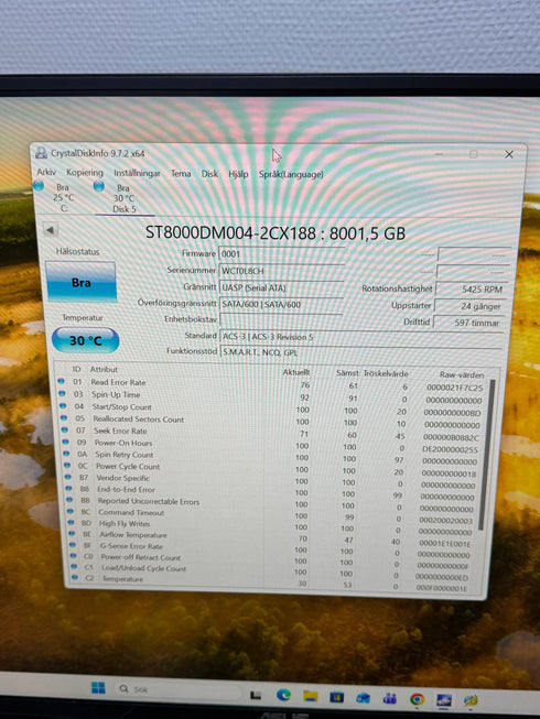 Seagate BarraCuda 8TB intern hårddisk 8TB /3.5 (beg)