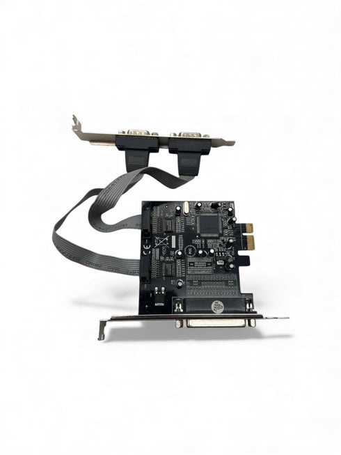 PCI Express RS232 Seriell Port COM & DB25 Skrivare Parallell Port LPT Expansionskort Adapter