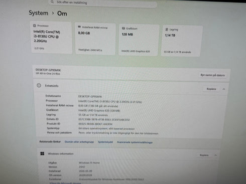Stationär dator HP All-in-one-dator 24 (beg)