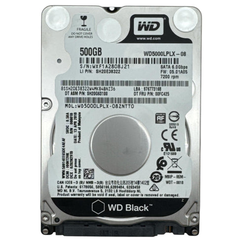 WD Hårddisk 500GB 2.5 HDD Intern hårddisk (beg)