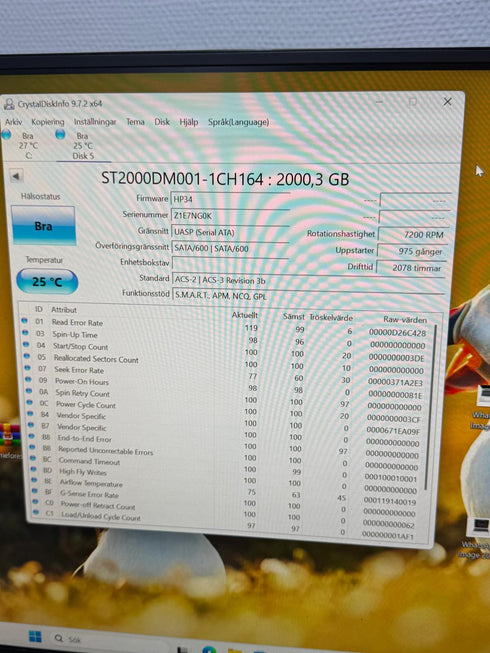 Seagate Barracuda hårddisk 2000gb -3.5 Intern hårddisk (beg)