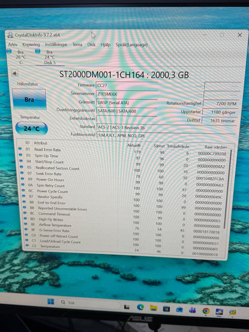 Seagate Barracuda hårddisk 2000gb -3.5 Intern hårddisk (beg)