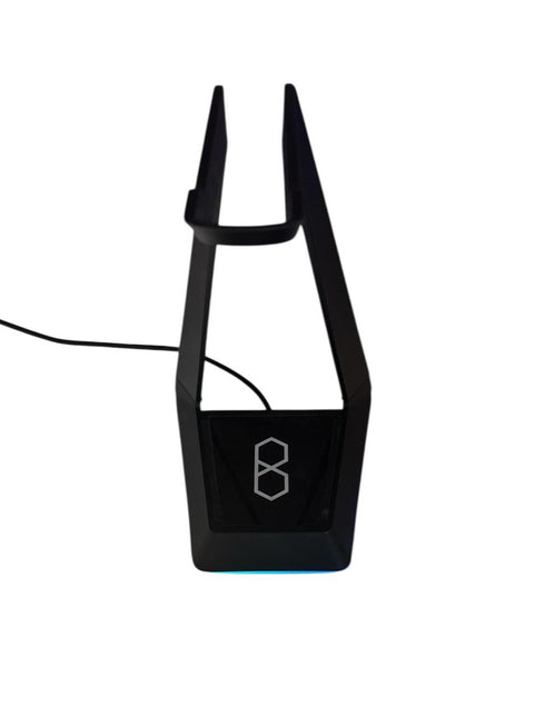 Bluesolids RGB-hörlursstativ med trådlös laddare (beg)