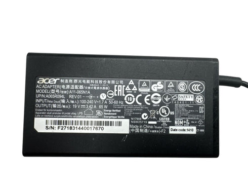 Original Acer A11-065N/ 19,V 3,42A/65W/AC Adapter laddare (beg)