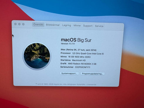 iMac Retina 5K 27" (Sent 2014) begagnad