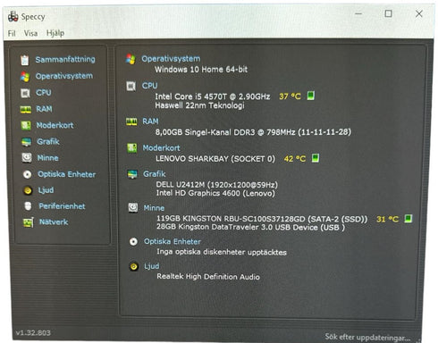 Lenovo thinkcentre m93p Windows 10 mini pc