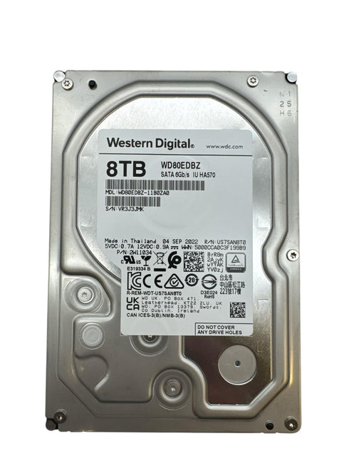 Hårddisk Western Digital. 8TB /3.5 Intern hårddisk (beg)