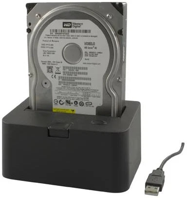 HD docka för 1x2,5" och 3,5" SATA till USB 2.0 Svart (beg)