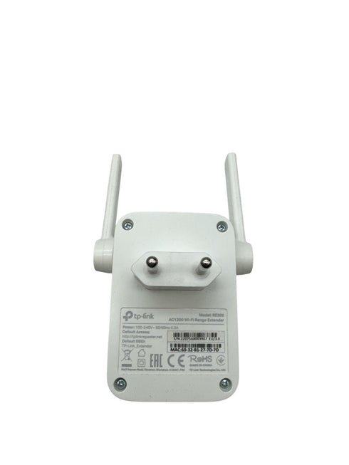 TP-Link RE305 AC1200 WLAN-Repeater med dubbla band (867 Mbit/s (5 GHz) 300 Mbit/s (2,4 GHz), appkontroll, 1 x port, 2 x flexibla externa antenner, WPS, kompatibel med alla WLAN-enheter) (beg)