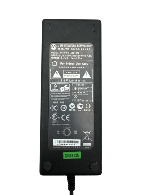 Laddare/AC-adapter LI SHIN 0451B1270 12V-5.83A med strömkabel (beg)