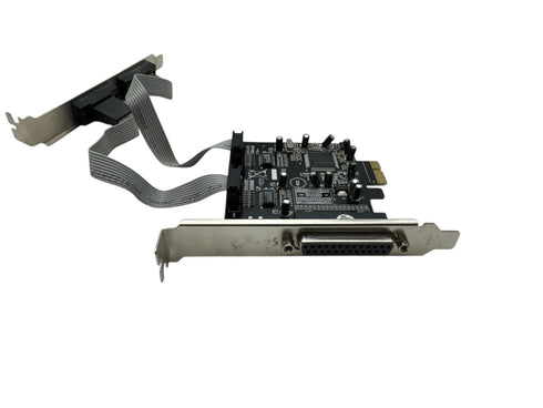 PCI Express RS232 Seriell Port COM & DB25 Skrivare Parallell Port LPT Expansionskort Adapter