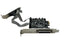 PCI Express RS232 Seriell Port COM & DB25 Skrivare Parallell Port LPT Expansionskort Adapter