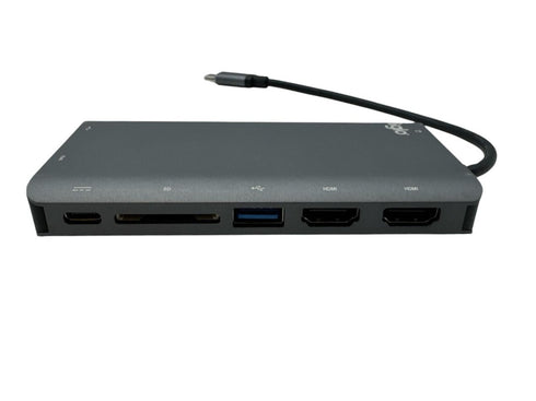 iiglo Multiport Dock USB-C-hubb 7-i-1 till USB-C - 2 x HDMI (Beg)