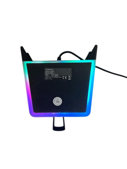 Bluesolids RGB-hörlursstativ med trådlös laddare (beg)