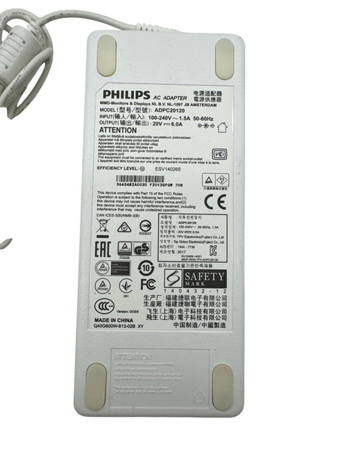 Original Philips UltraWide LCD-skärm ADPC20120 20V 6A AC/DC-adapter (beg)