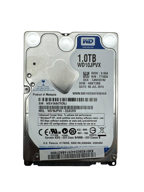 WD hårddisk med 1.0TB /2.5 Intern hårddisk (beg)
