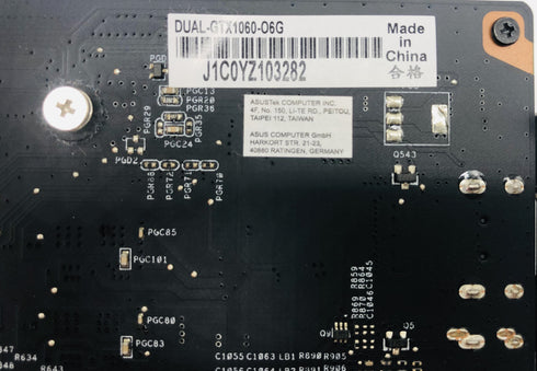 Asus Dual GeForce GTX 1060 OC grafikkort (6 GB)