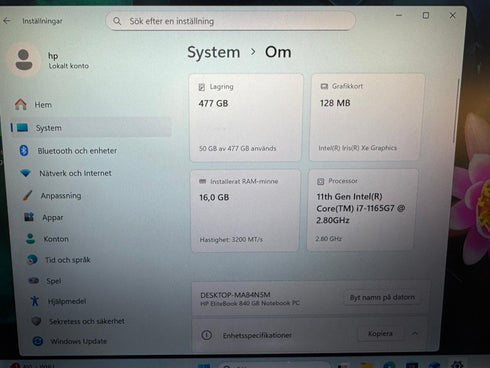 HP EliteBook 840 G8 14" Full HD i7 16GB 512GB SSD Win 11 Pro
