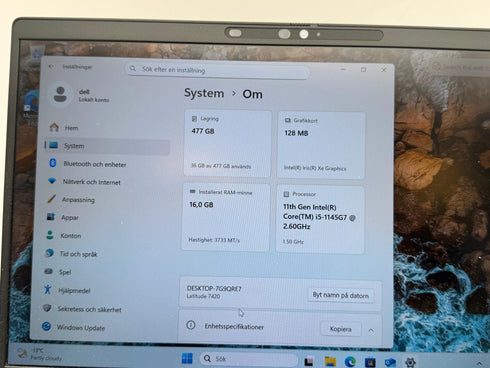 Dell Latitude 7420 - 14 / Core i5, 16GB RAM, 512GB SSD win 11 pro