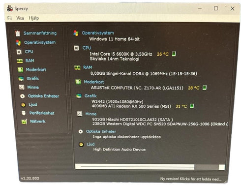 Stationär Gaming Dator (140) (beg)