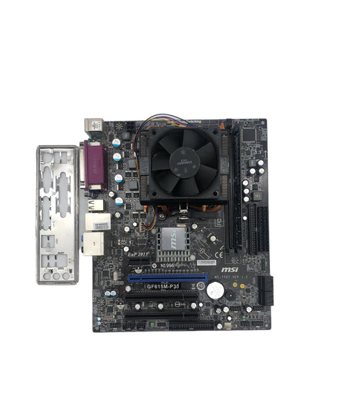 Moderkort MSI GF615M-P33 med Processor AMD/ Ram minne.