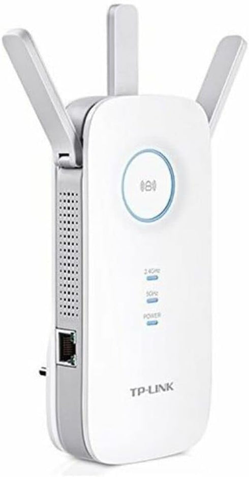 TP-Link RE450 AC1750 Gigabit Dualband WLAN Repeater (1300 Mbit/s (5 GHz) och 450 Mbit/s (2,4 GHz), AP-läge, signalstyrkeindikator, 1 Gigabit-port, WPS, lämplig för alla WLAN-enheter) (beg)