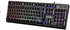 bakgrundsbelyst trådat RGB gamingtangentbord, nordisk, membranbrytare, 25 anti-ghosting tangenter, mediatangenter, aluminium, ABS plast, USB