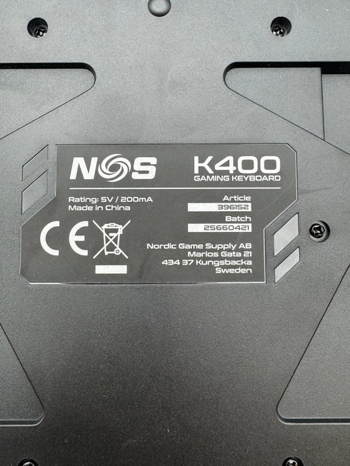 NOS K400 Gaming Tangentbord med RGB-belysning
