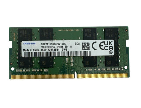16GB DDR4 1x16GB SAMSUNG SODIMM 2Rx8 PC4-3200AA RAM Minne (beg)