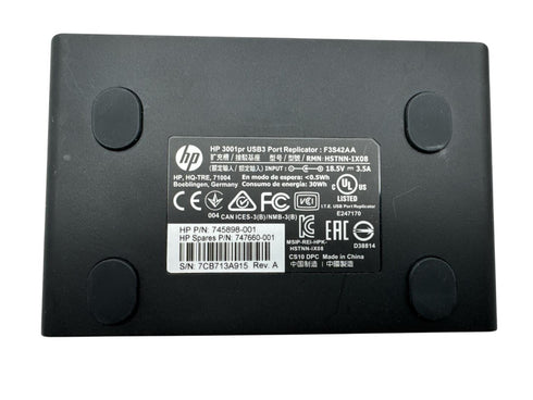 HP 3001PR portreplikator HDMI VGA USB 3.0- dockningsstation