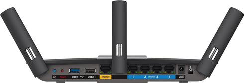 Linksys EA6900 Dual-Band AC1900 Smart Wi-Fi router med Gigabit Ethernet och USB 3.0-anslutning och justerbara antenner (beg)