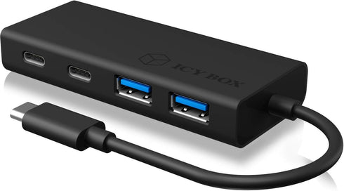 Icy Box USB-hub med USB-C-kontakt USB 3.0, svart (beg)