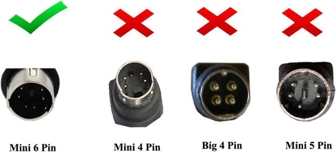 Laddare nätadapter 6-stifts DIN 5V 12V AC/DC-adapter (Beg)
