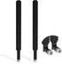 2st / Router-antenn SMA hane 10 dBi rundstrålande extern antenn för 4G Router Trail Camera Mini PCIE-kort - svart (2-pack)