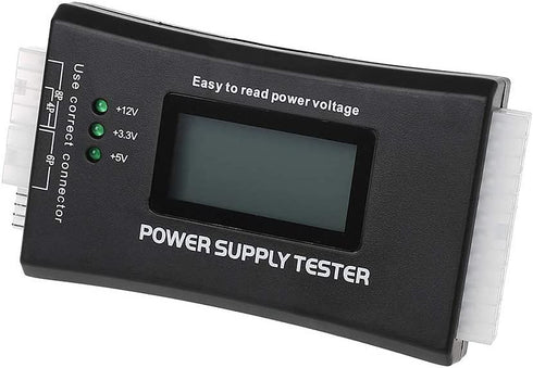 Nätdelstestare med LCD, ATX12V, 24-pin, 4/8-pin, PCI-E, SATA,
