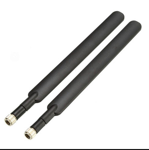 2st / Router-antenn SMA hane 10 dBi rundstrålande extern antenn för 4G Router Trail Camera Mini PCIE-kort - svart (2-pack)