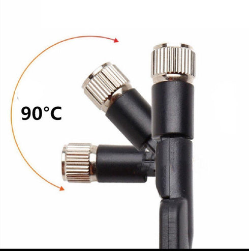 2st / Router-antenn SMA hane 10 dBi rundstrålande extern antenn för 4G Router Trail Camera Mini PCIE-kort - svart (2-pack)