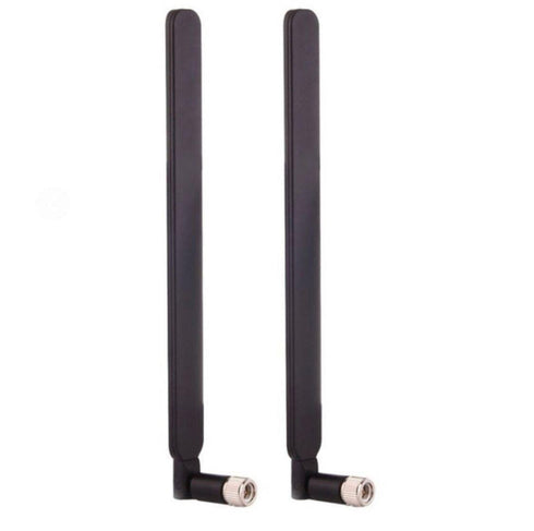 2st / Router-antenn SMA hane 10 dBi rundstrålande extern antenn för 4G Router Trail Camera Mini PCIE-kort - svart (2-pack)