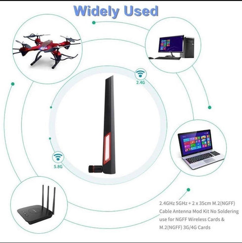 2st 10 dbi Dual band WIFI-antenn 2.4G 5G 5.8Gh (RP SMA) Female