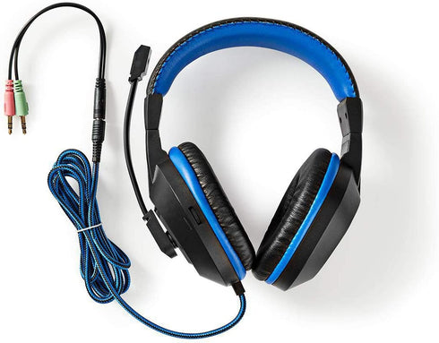 NEDIS - Gaming combo kit - 4-i-1 - Tangentbord, headset, mus och musmatta - 5 V 0,5 A - Högerhänt - 6 knappar - Operativsystem Windows - USB - 1200/1600 / 2000/3200 DPI