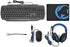 NEDIS - Gaming combo kit - 4-i-1 - Tangentbord, headset, mus och musmatta - 5 V 0,5 A - Högerhänt - 6 knappar - Operativsystem Windows - USB - 1200/1600 / 2000/3200 DPI