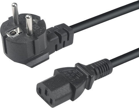 Euro Strömkabel, 3-polig Stickkontakt 10m Strömkontakt, 10A 18AWGX3C för Scenljus Strömkontakt/datorns Strömkabel/Nätkabel/Skrivarkabelkontakt (beg)