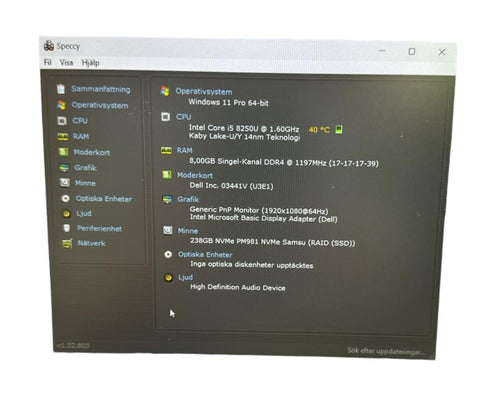 Dell Latitude 5590 Business Laptop/Bärbar | 15.6in HD | Intel Core 8th Gen i5-8250U Quad Core | 8GB DDR4 | 256GB SSD | Win 11 Pro (beg)